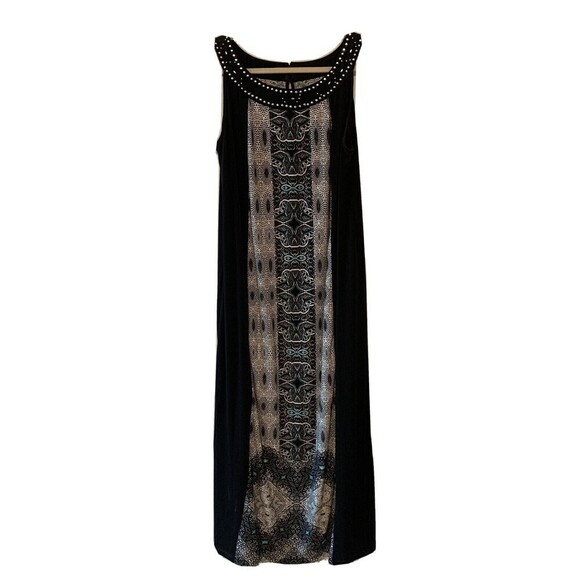 Style & Co Plus Size 1X Multicolor Boho Print Stretch Sleeveless Maxi Dress - Picture 1 of 5
